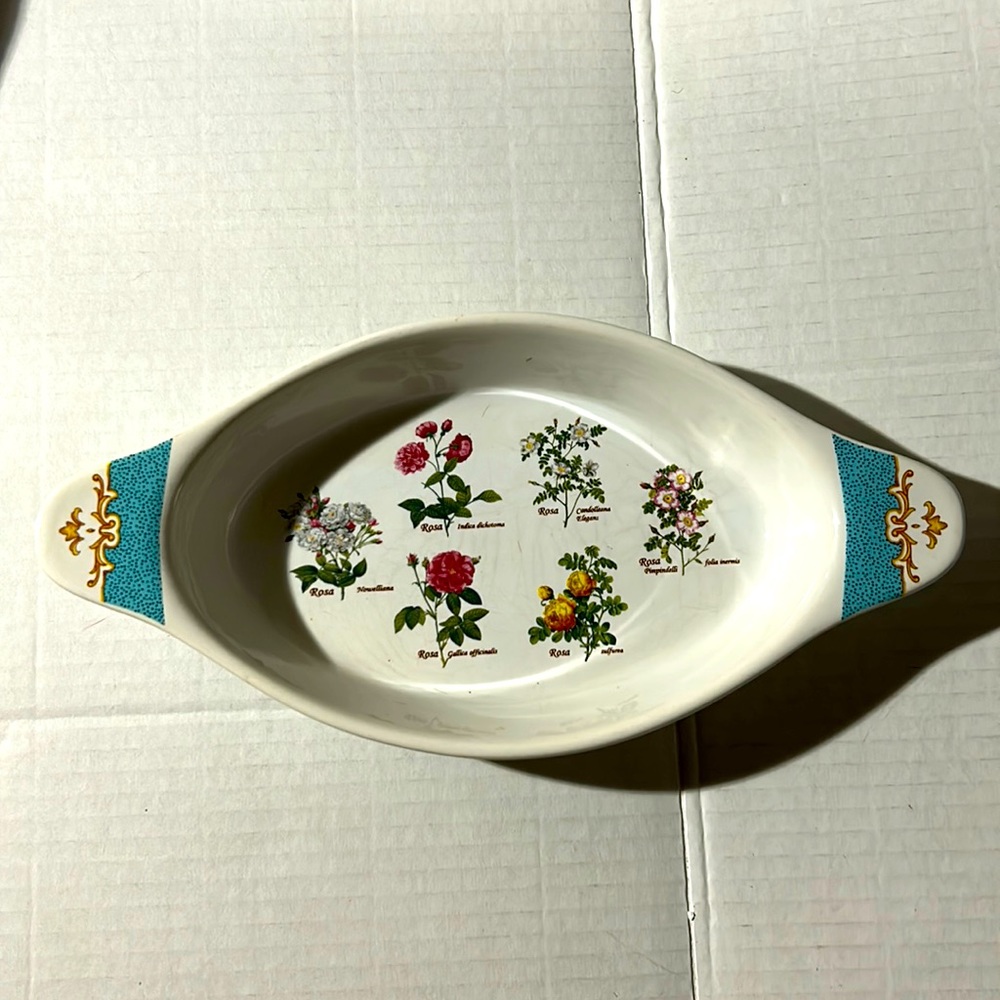 Kent Pottery English Rose collection oval serving bakeware